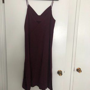 Cuyana Silk Slip Dress Large Burgundy